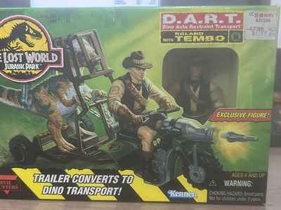 Kenner The Lost World Jurassic Park D.A.R.T. Roland Tembo Action Figure Set SEALED