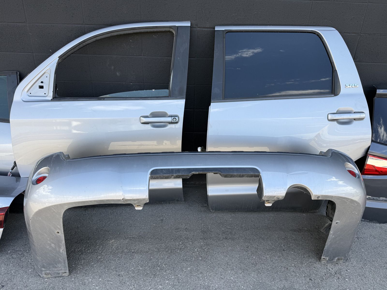 2008-2022 Toyota Sequoia Driver Side Front & Rear Doors + Rear Bumper – $1,100