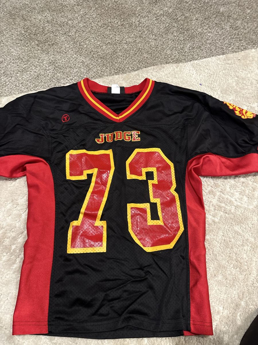Judge Memorial High School #73 Football Jersey - Black/Red - Size Small