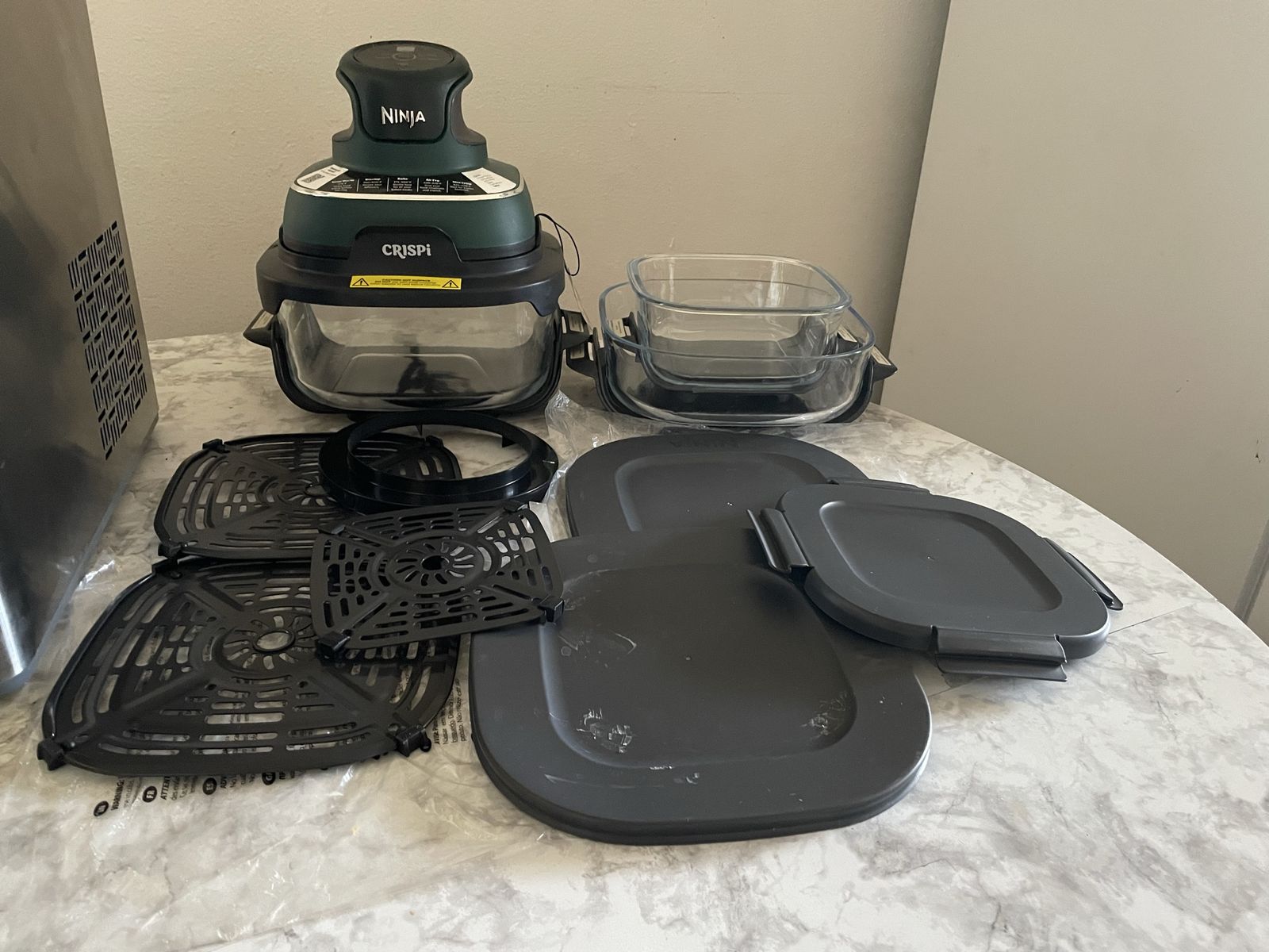 Ninja Crispi Portable Glass Air Fryer System with Glass Containers & Lids