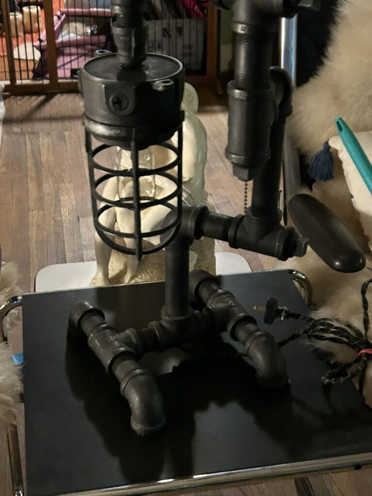 Large Steampunk/Industrial Table Lamp