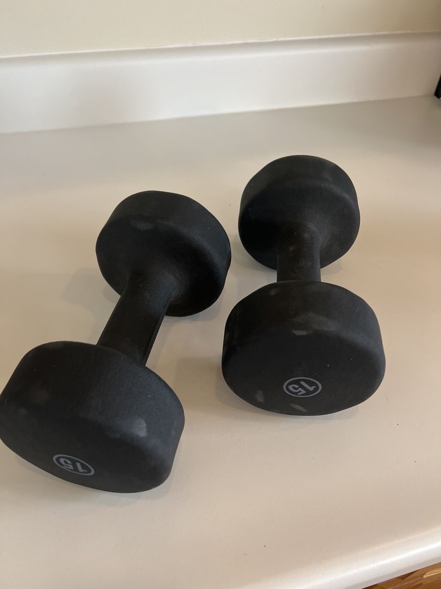15lb neoprene dumbbells pair