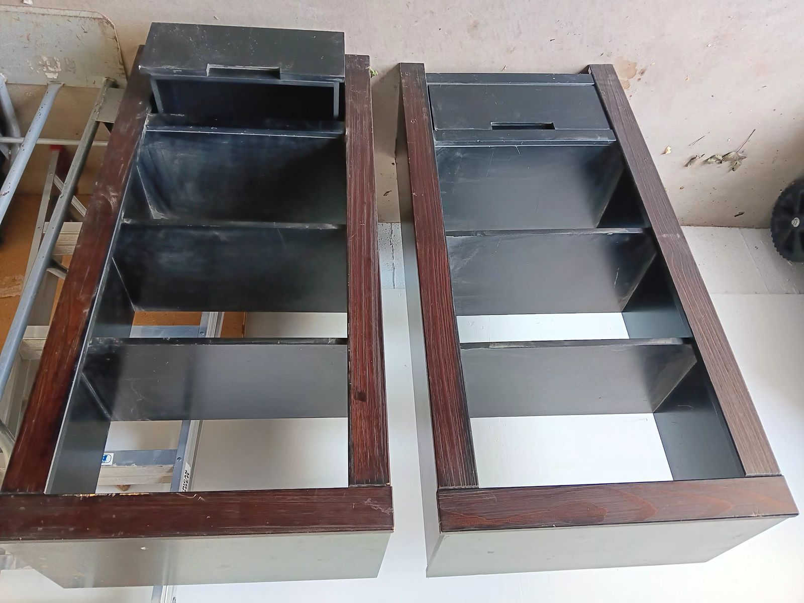 Two wooden bookcases