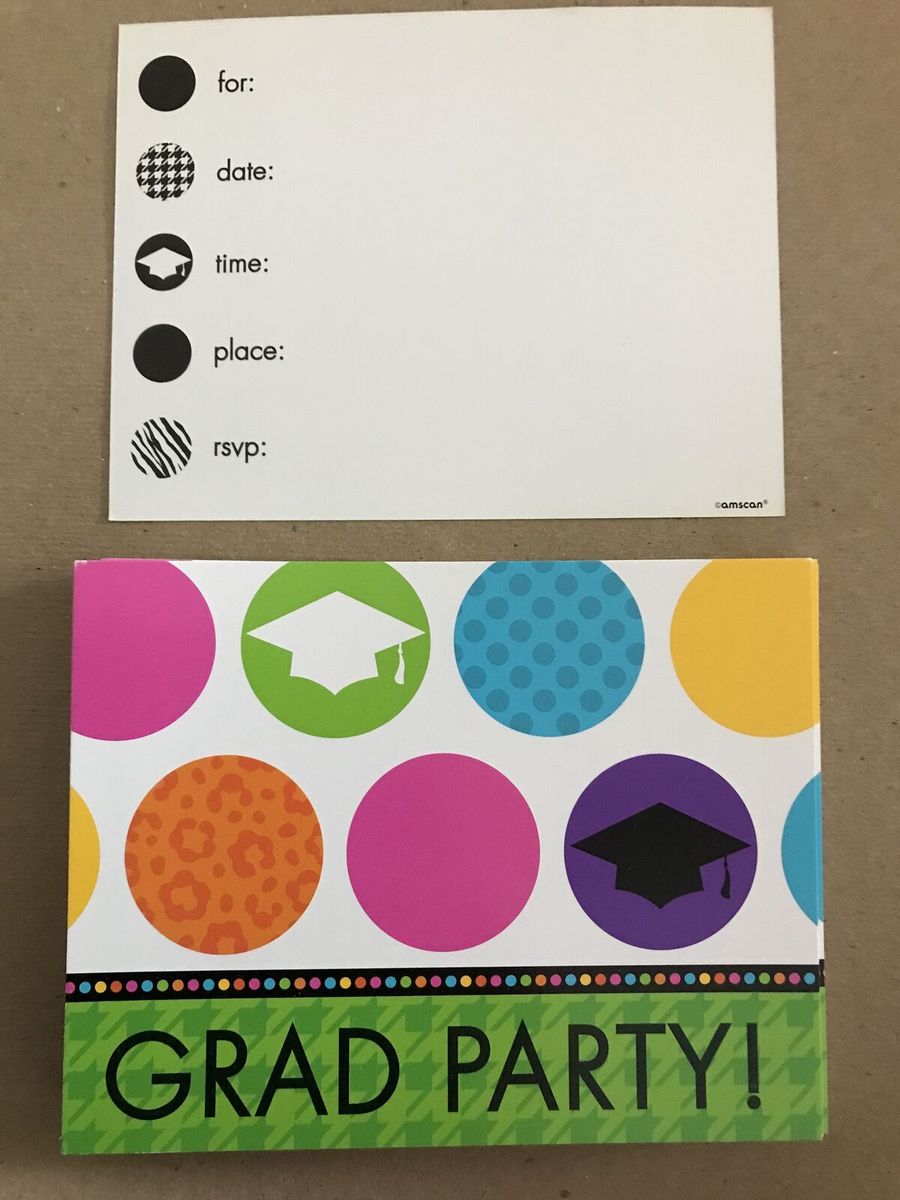 GRAD PARTY Invitation Cards 50 Count or Happy New Year Cards, Fall Scene Card & Tiger Christmas Cards