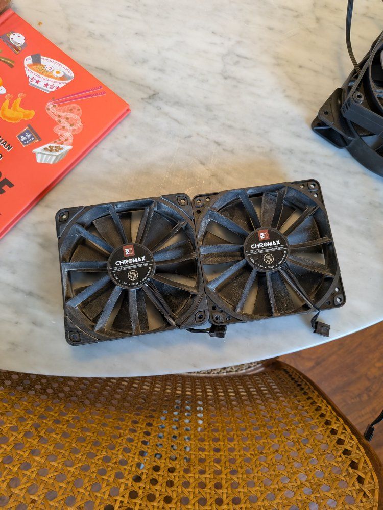 Two noctua chroma Max 120 mm fans