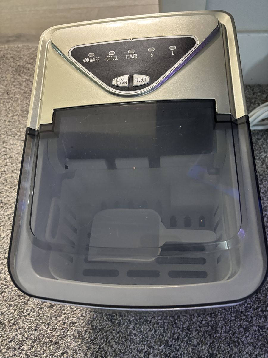 $+ FZF Bullet Ice Maker Portable with Auto Shut Off Model HZB-12B-S