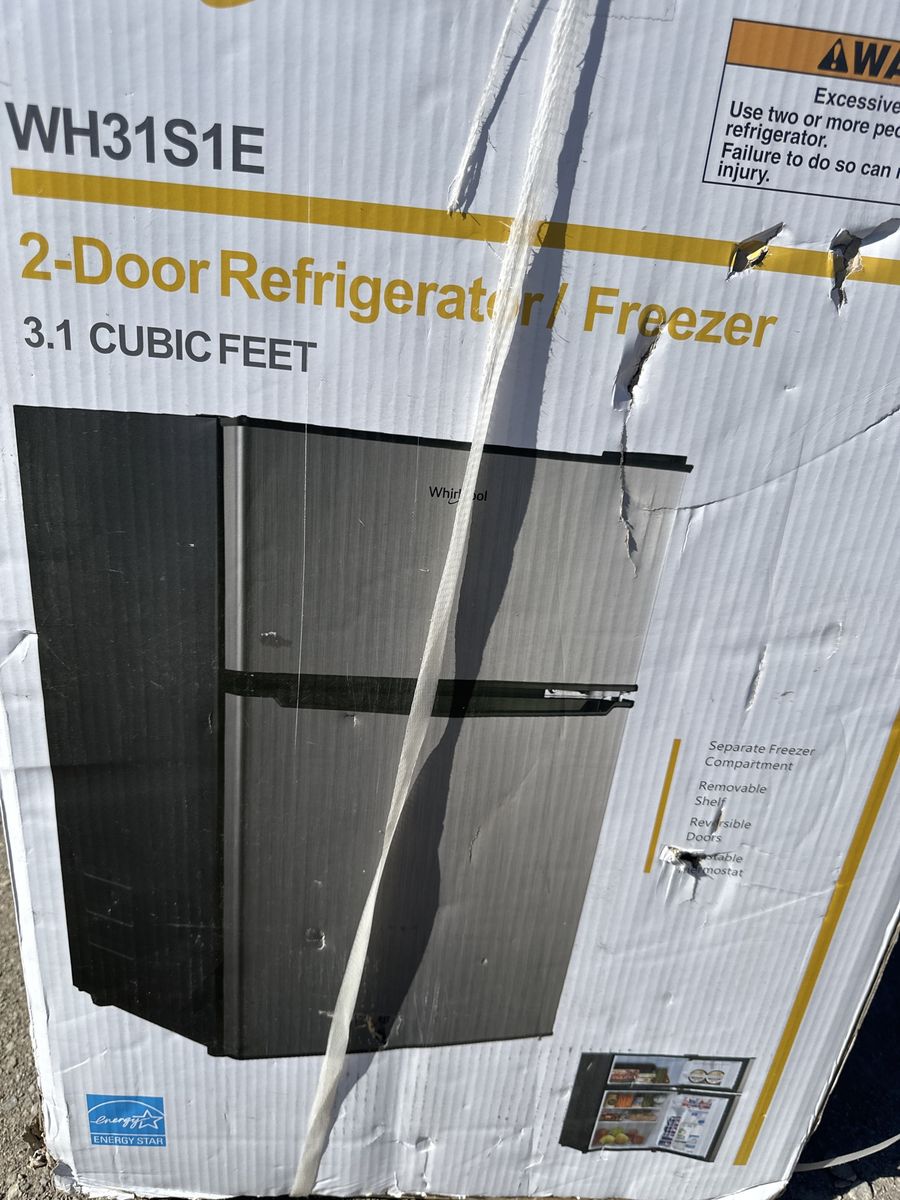 BRAND NEW IN BOX Whirlpool 2-Door Mini Fridge & Freezer (3.1 cu. ft.)