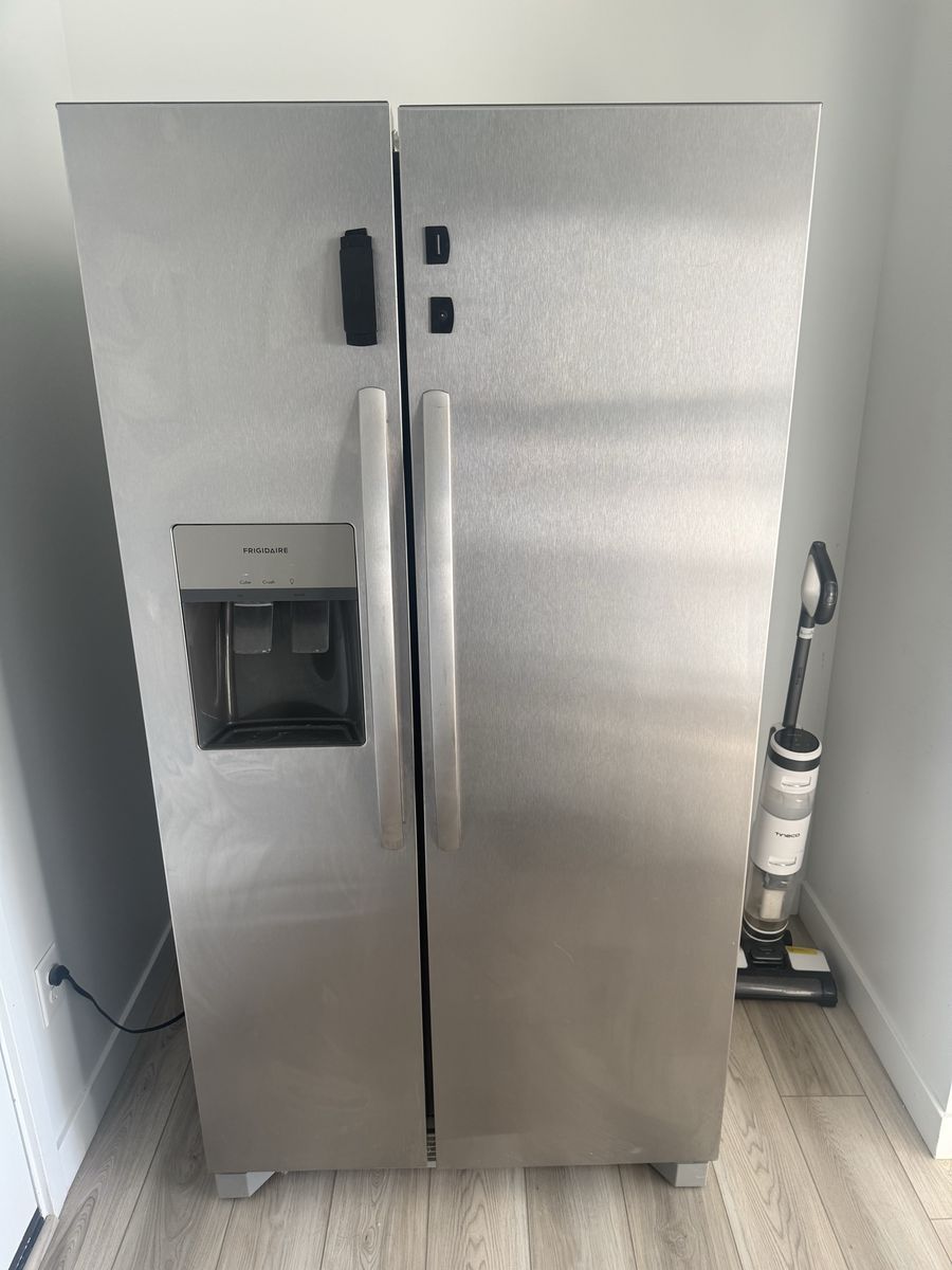Frigidaire Stainless Steel Side-by-Side Refrigerator with Ice Maker & Water Dispenser