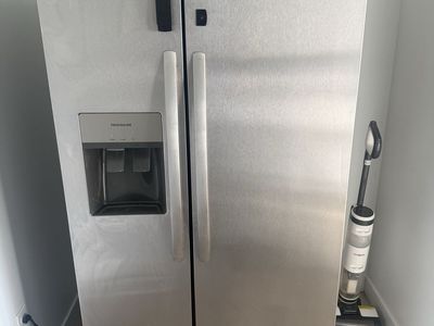 Frigidaire Stainless Steel Side-by-Side Refrigerator with Ice Maker & Water Dispenser