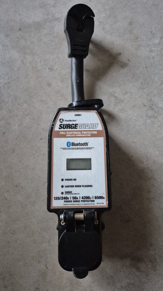 Southwire Surge Guard 34951 120/240V 50A RV Power Surge Protector with Bluetooth
