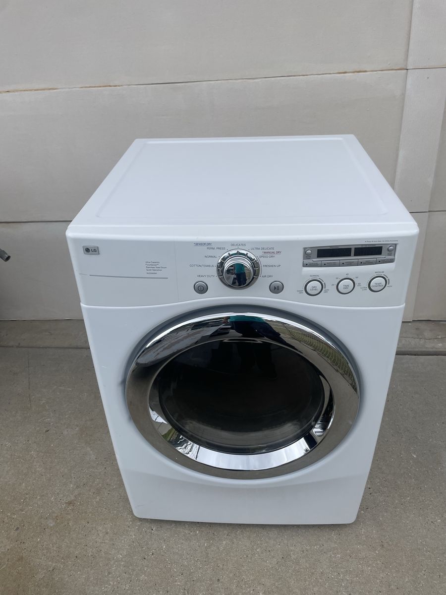 LG White Front Load Electric Dryer - Sensor Dry, Heavy Duty, Delicates, Air Dry Options