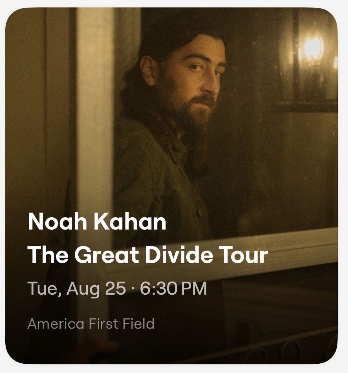 2 Tickets to Noah Kahan
