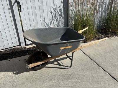 True Temper Single Wheel Wheelbarrow - Used, Durable Yard & Garden Cart