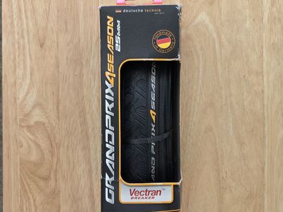 Continental Grand Prix 4 Season, Black 700x25c Folding Bicycle Tire, 25mm, NEW