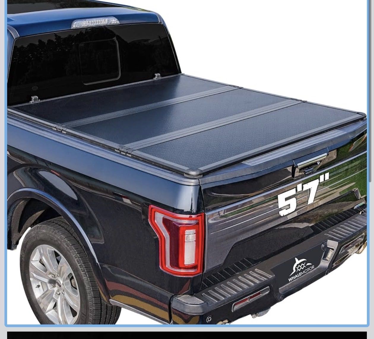 Whalemotor Hard Folding Truck Bed Tonneau Cover Compatiable with Dodge Ram 1500 Classic&New, 5.7ft bed only