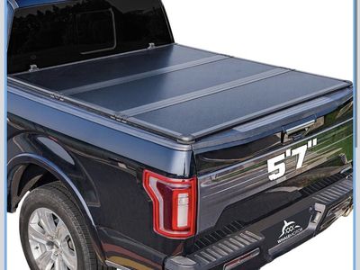 Whalemotor Hard Folding Truck Bed Tonneau Cover Compatiable with Dodge Ram 1500 Classic&New, 5.7ft bed only