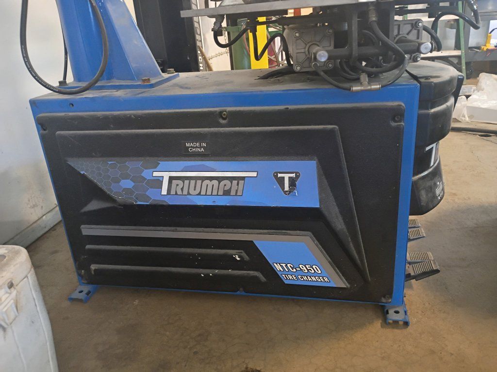 triumph ntc 950 tire mounting machine and ntc 550 wheel balancer