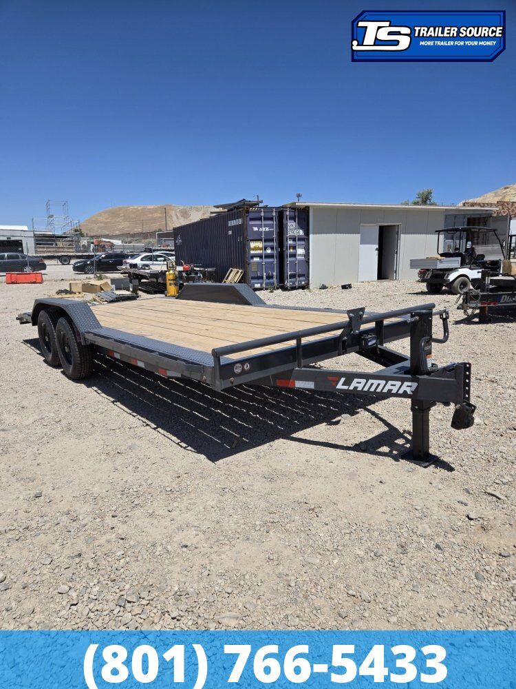 8.5x20 Lamar H6 Wide Body w/ Drive Over Fenders Equipment Trailer - 14K GVWR