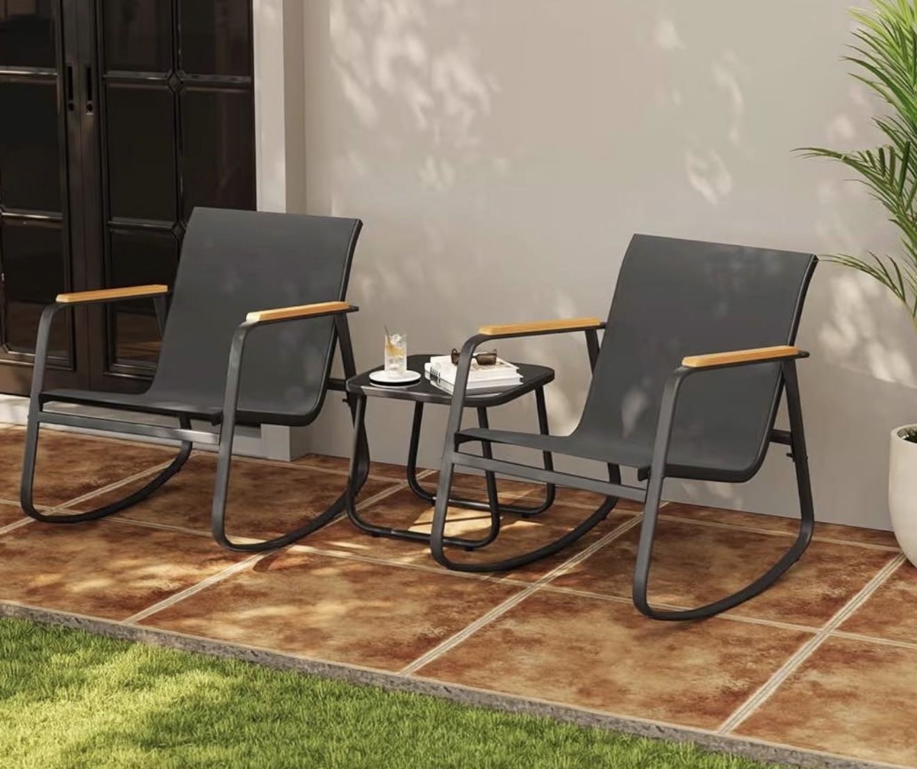 3-Piece Rocking Patio Set — Brand New