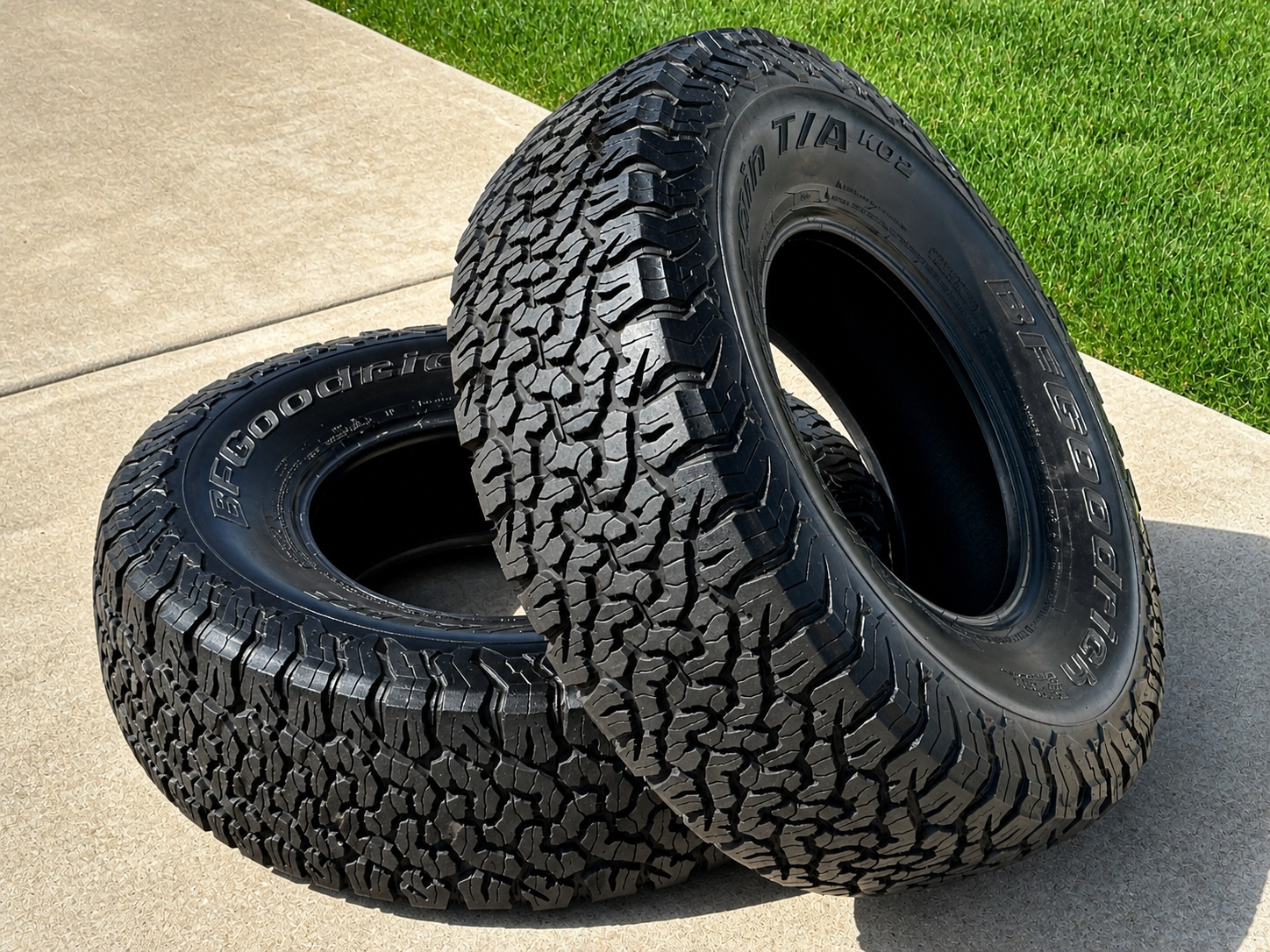 TONS OF TREAD! 80%+ 37x12.50R17 BF Goodrich K02 All Terrain T/A 37" Tires BFG 37x12.50R17LT Raptor Jeep Wrangler Bronco