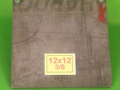 50% off 12x12 3/8 Square AR 500 ShootingTarget Gong