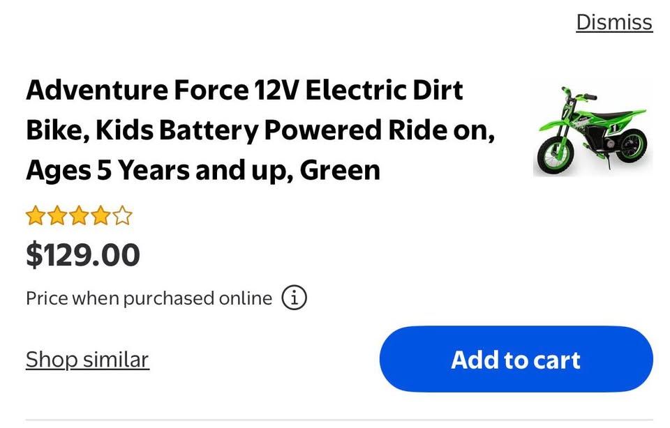 Adventure Force 12V Electric Dirt Bike