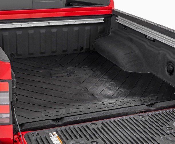 Rough Country Heavy Duty Rubber Truck Bed Mat for 2005-2026 Nissan Frontier 5' Bed