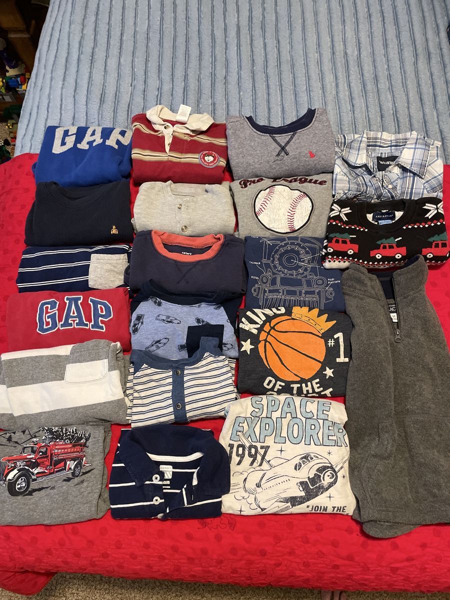 Boys 5T long sleeve shirts, sweaters, fleece