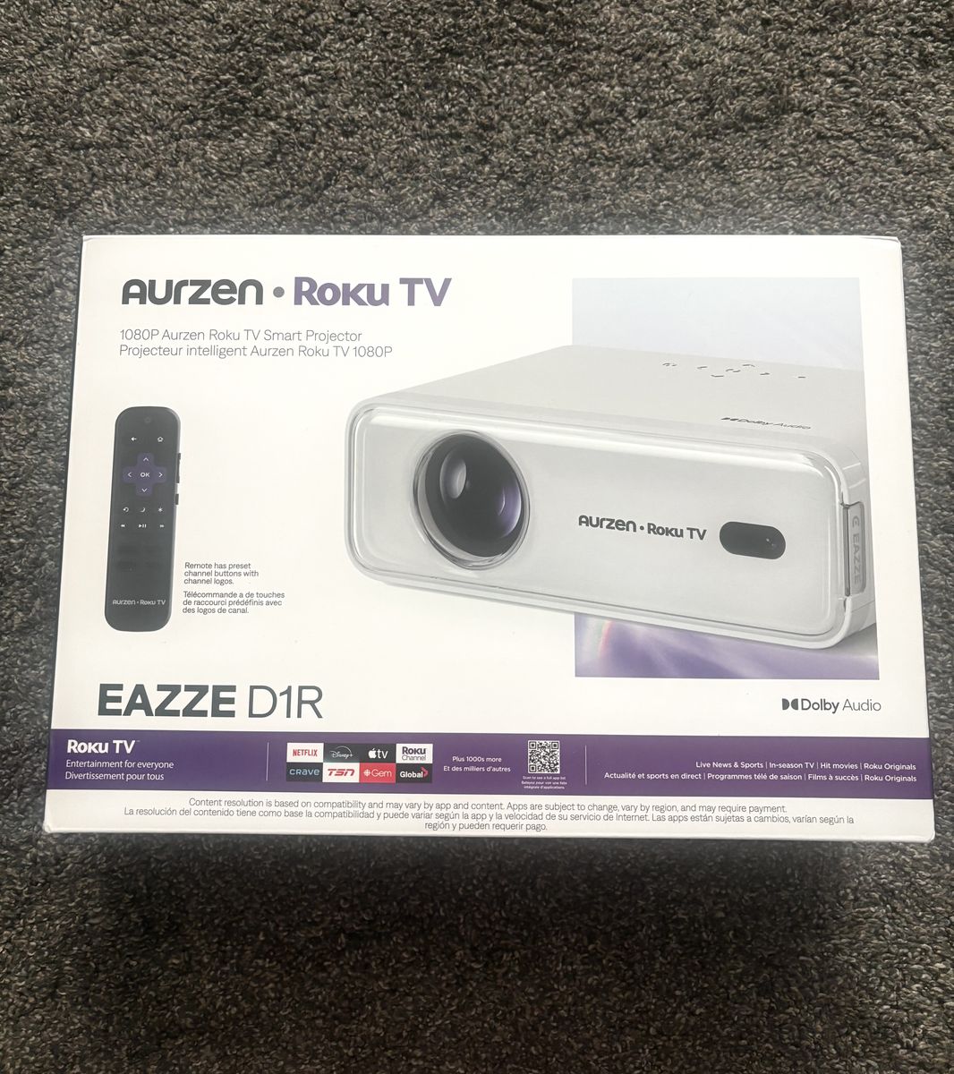 Aurzen Roku TV projector