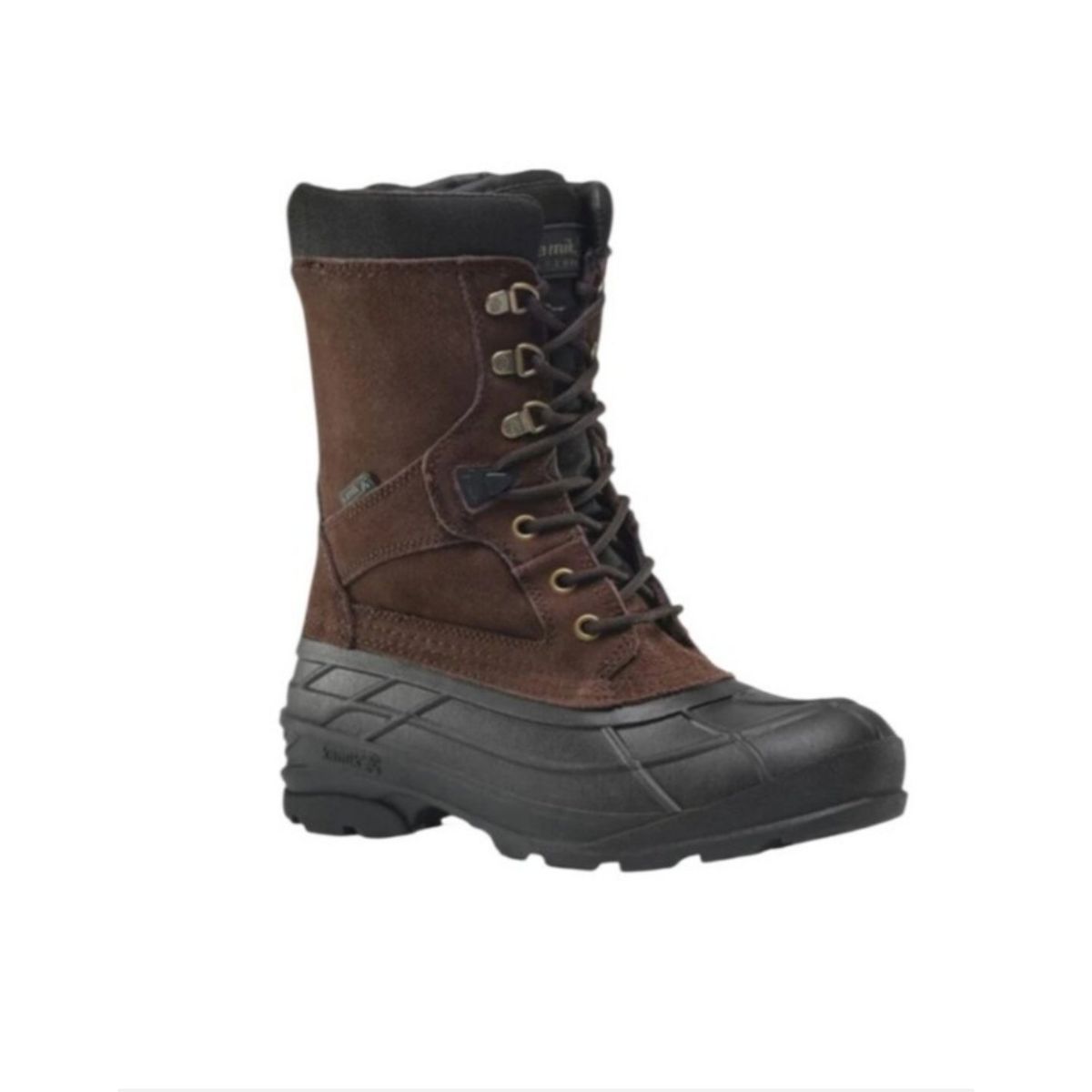 Kamik Nation Plus Waterproof Suede Insulated Winter Boot Men's 13 Brown Black