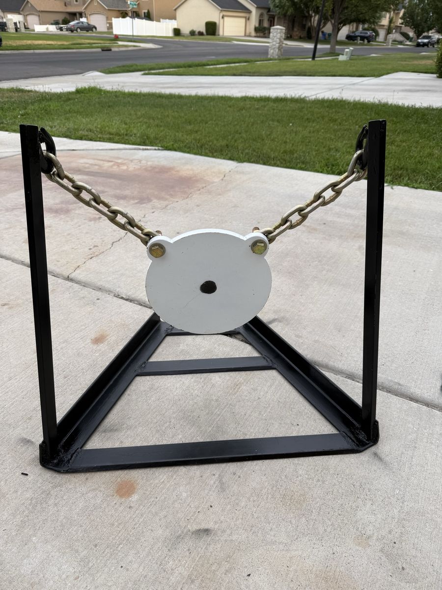 1/2” AR500 Steel Target with custom stand 10”