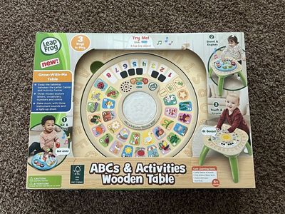 NEW: Leap Frog ABCs & Activities Wooden Table