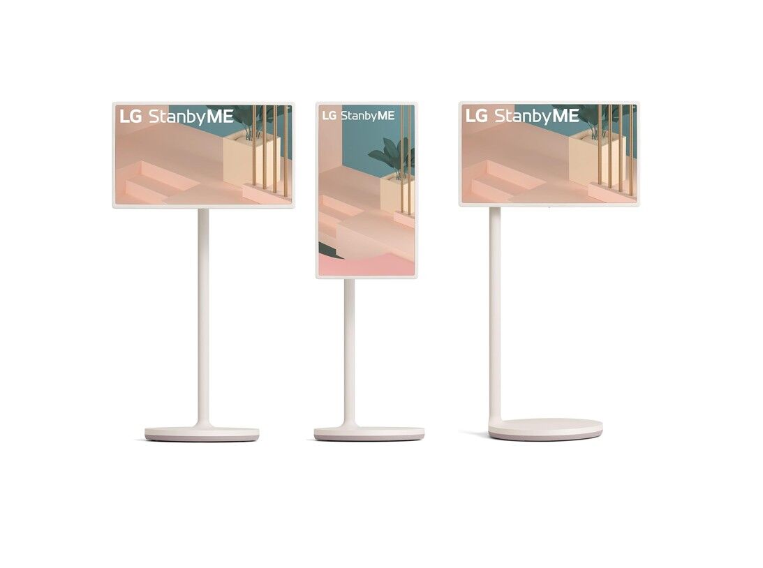 LG 27" StanbyME 2 Rolling Portable LED Touch Screen Computer Tablet TV, Built-in Battery, Full Swivel Rotation Airplay