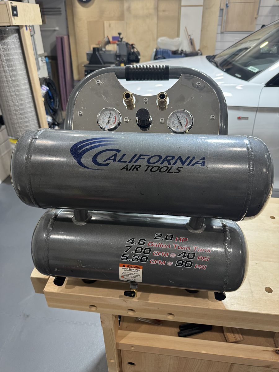 California Air Tools 4.6-Gallon Electric 125 PSI Twin stack Air Compressor