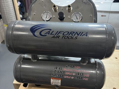 California Air Tools 4.6-Gallon Electric 125 PSI Twin stack Air Compressor