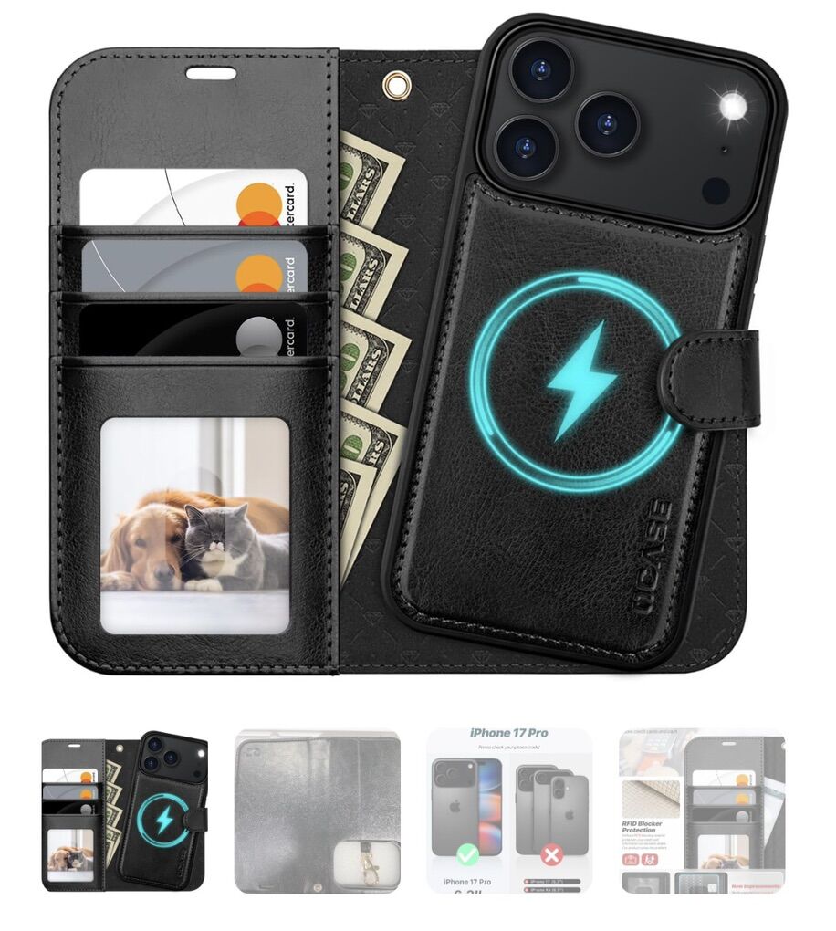 NEW!iPhone 17 Pro Detachable Wallet Case
