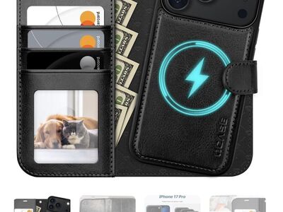 NEW!iPhone 17 Pro Detachable Wallet Case