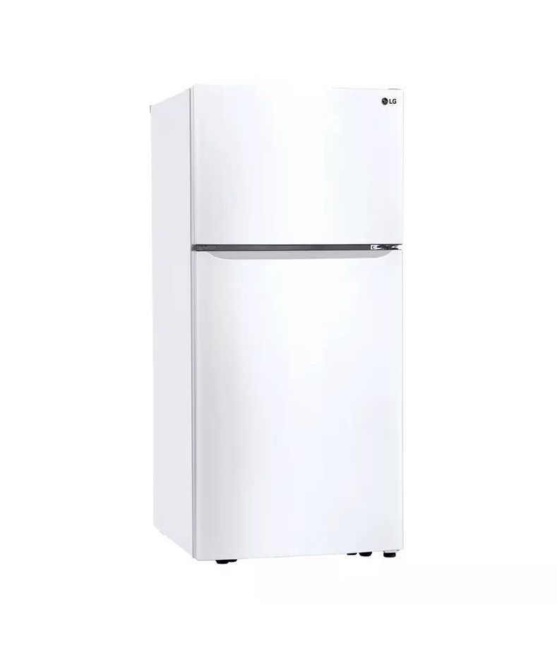 LG Top Freezer Refrigerator in White with Reversible Door - 1 year old, like new!