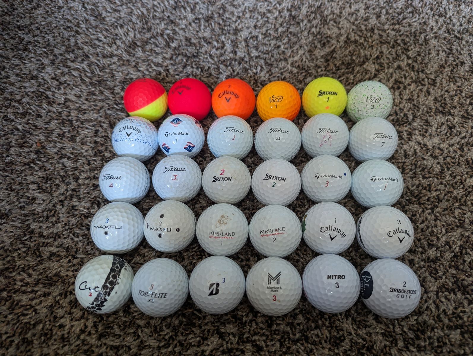 30 golf balls (various brands) #4