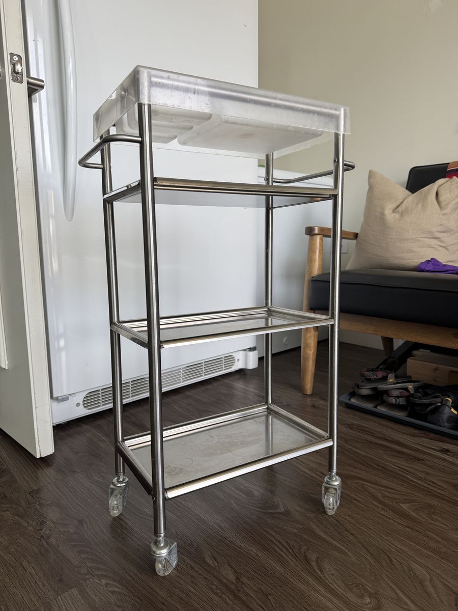 Metal Rolling Bathroom Shelf