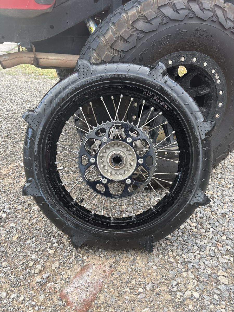 18 inch sand snake mx paddle tire ktm, husqvarna oem wheel