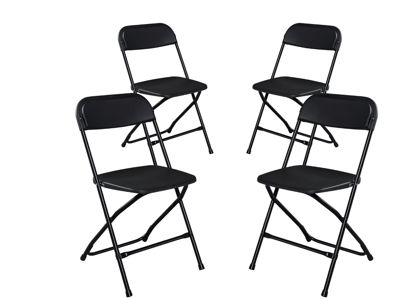 Brand new in box, set of 4, Plastic folding dining chairs