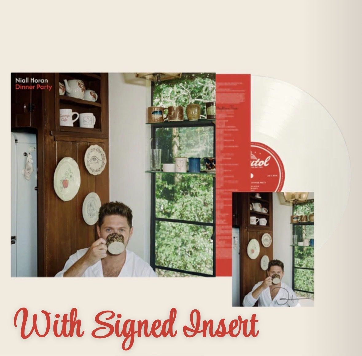 Niall Horan-SIGNED Dinner Party-Porcelain Vinyl-Signed Insert-Colored LP-SEALED-Autographed-Rare-Collectible