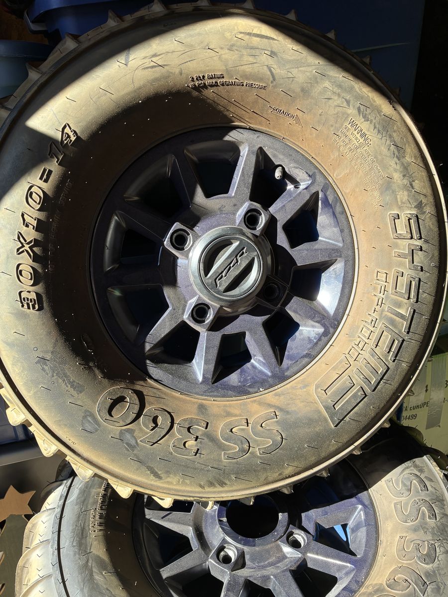 Razr Sand Tires and rims full set