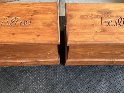 Pair Wooden Storage Chests