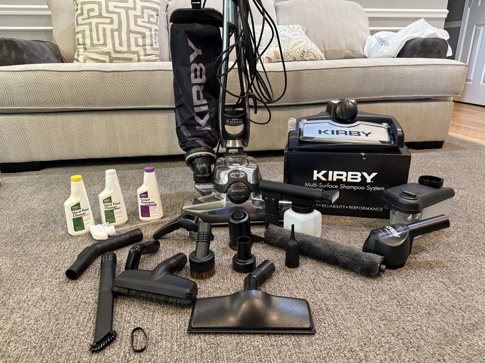 Kirby Avalir Platinum Upright Vacuum & Multi-Surface Shampoo System, Complete Set