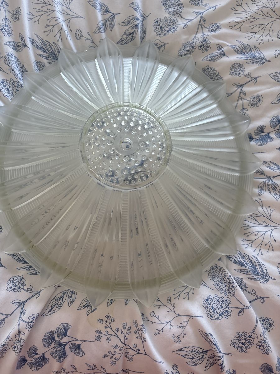 Art Deco Sunflower Glass Light Cover