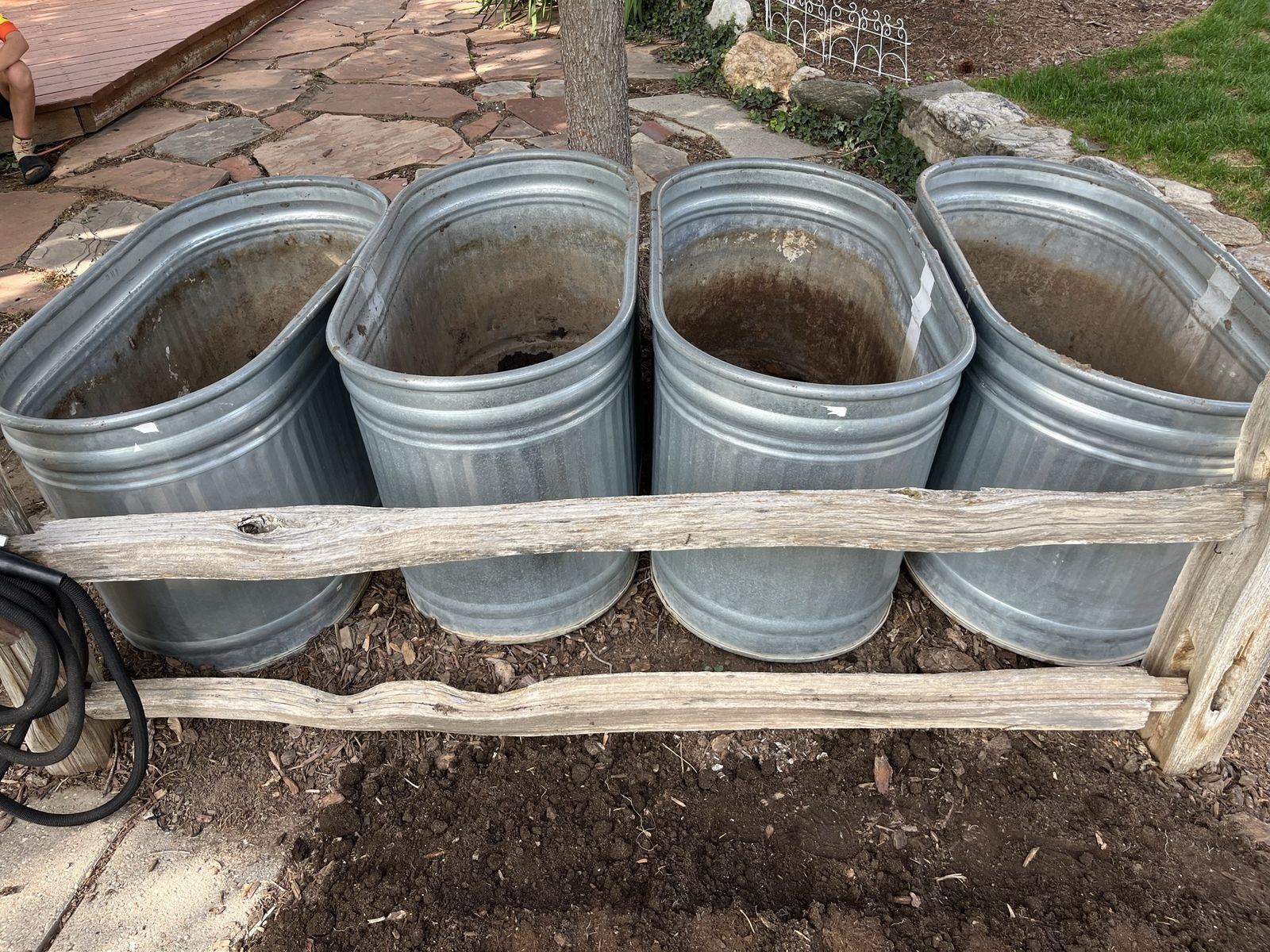 Corrugated metal planters