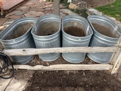 Corrugated metal planters