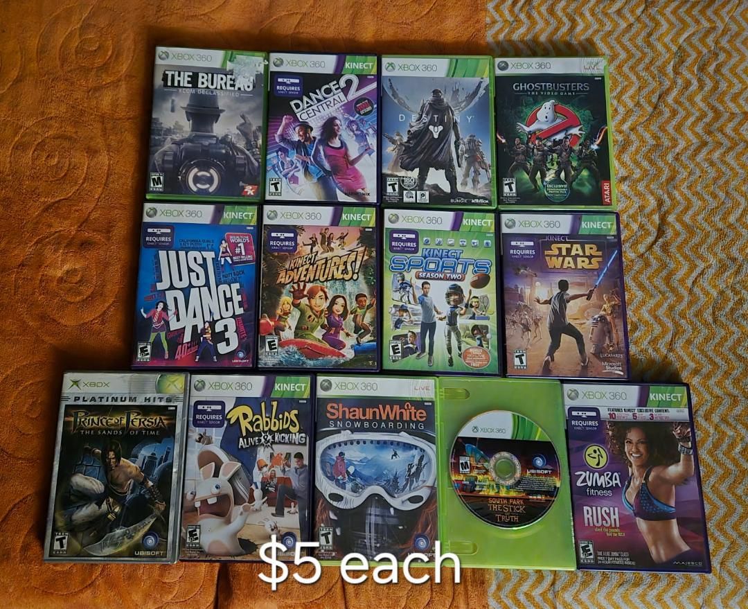 Xbox 360 games $5 each including Kinect Sports Season 2! trades considered!